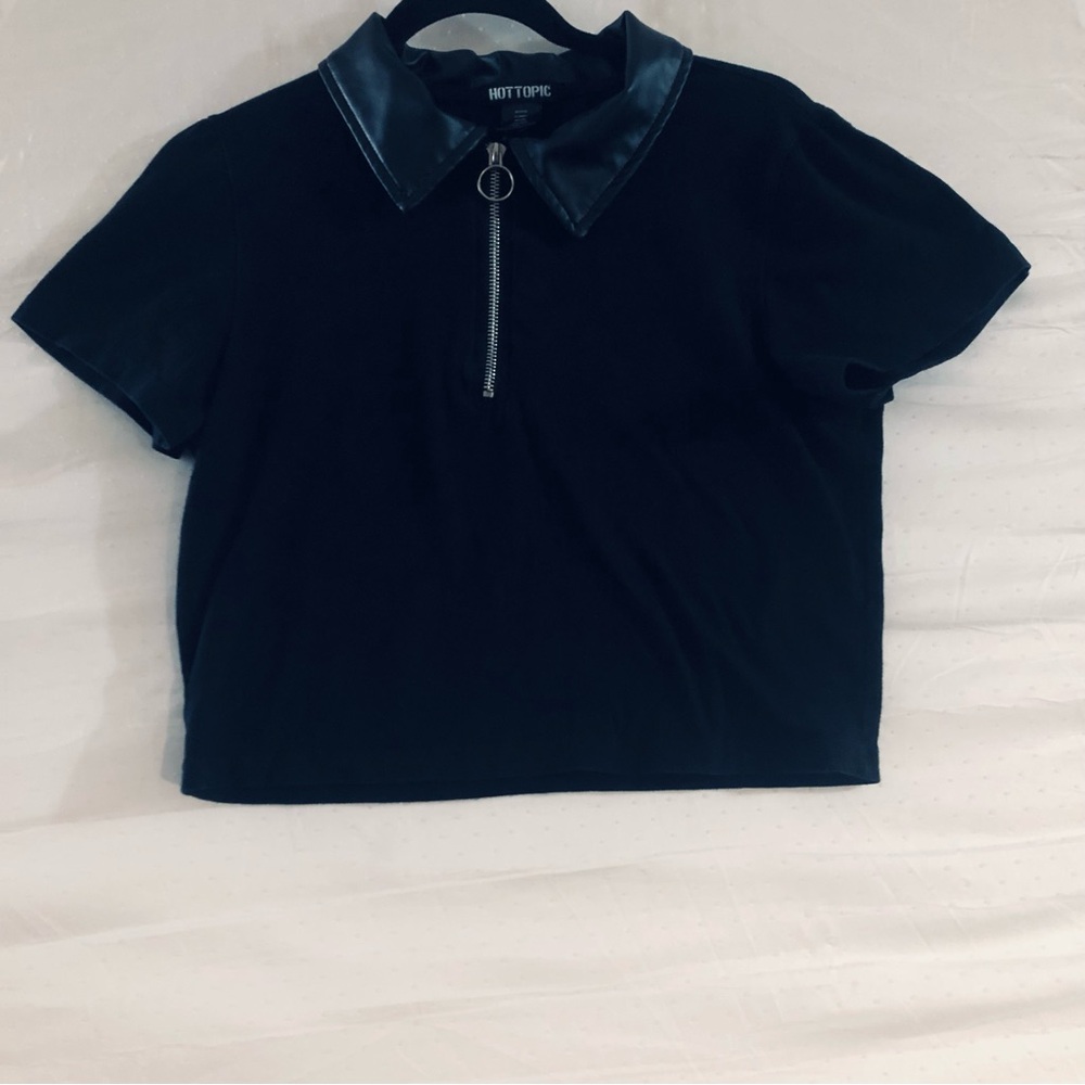 Hot Topic Black Collared Top
